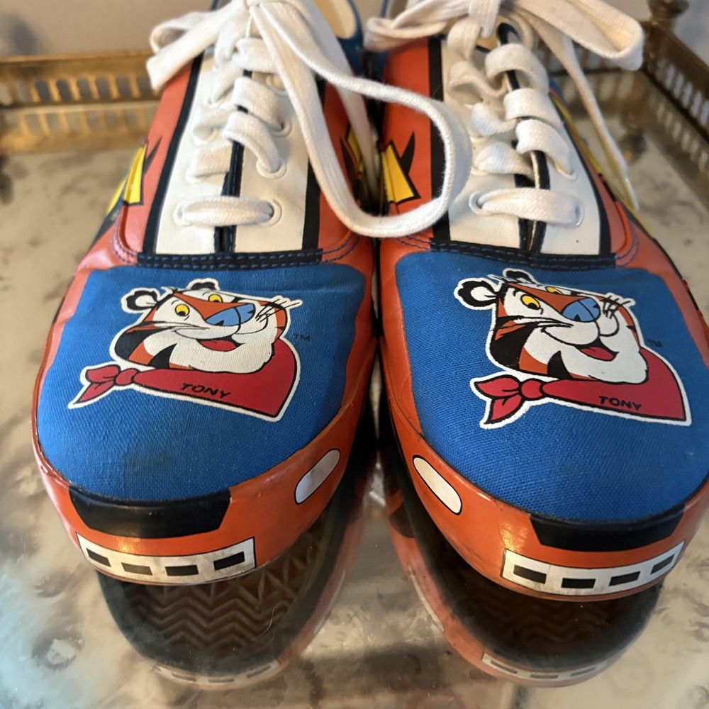 Vintage Kellogg's Tony the Tiger Shoes Mens Size 9 Womens 11‎ Racing NASCAR 90s - Picture 4 of 8